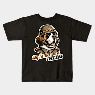 St. Bernard soldier Kids T-Shirt